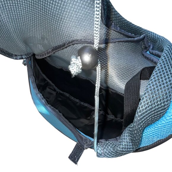 Popcorn Sky Blue Mesh Adjustable Strap Zipper Closure Pet Carrier Shoulder Bag - Picture 11 of 11